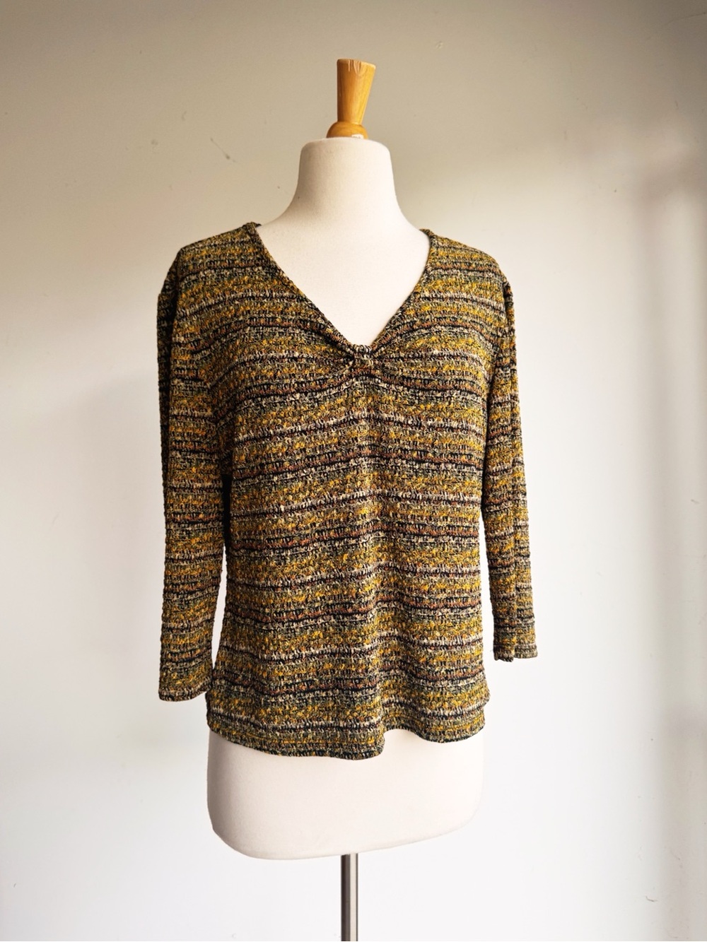 Vintage Goodclothes Classics Textured Marled Top Made in USA Large